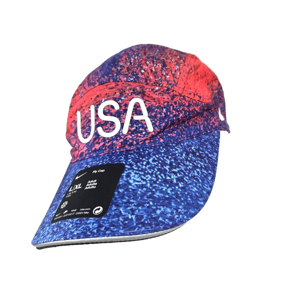 Nike Team USA 2024 Olympics Unstructured Dri Fit Fly Hat Cap Adult Size L/XL New